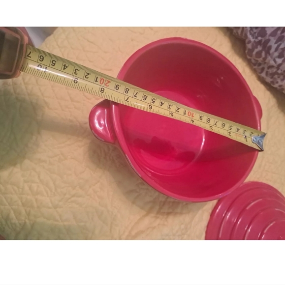 VIETRI Never Used Bakeware Made in Italy Red with lid New 7.5 - Picture 3 of 4